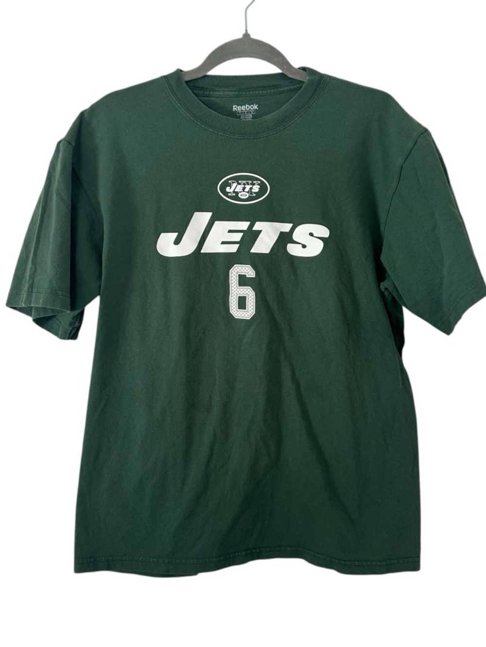 Green Jets NFL Reebok New York Football Top Shirt Sanchez Men’s Unisex Large!